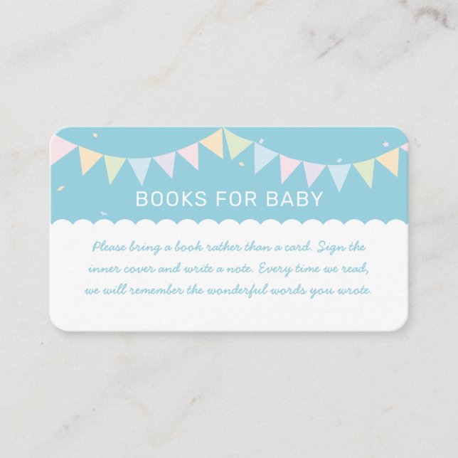 Elegant Alpaca Llama Baby Shower Books For Baby Enclosure Card (Front)