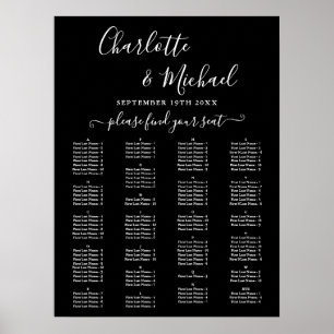 Elegant Alphabetical Wedding Seating Chart