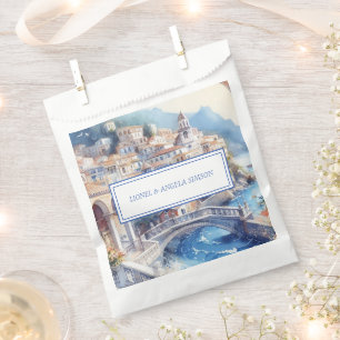 Elegant Amalfi Coast View Italy Favor Bag