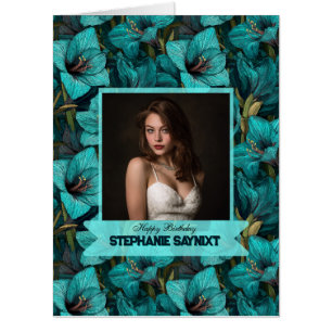 Elegant Amaryllis 60Th Birthday Party Card