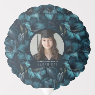Elegant Amaryllis Floral Graduate Balloon