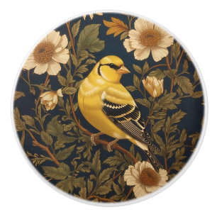 Elegant American Goldfinch  Ceramic Knob