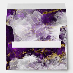 Elegant Amethyst Crystal Geode Envelope