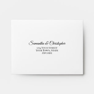 Elegant Amethyst Purple Rose Inside Wedding RSVP Envelope