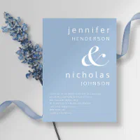 Lively Ampersand Invitations in Blue