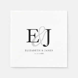 Elegant Ampersand Classic Monogram Wedding Napkins