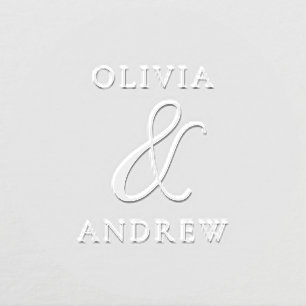 Elegant Ampersand Initials Embosser