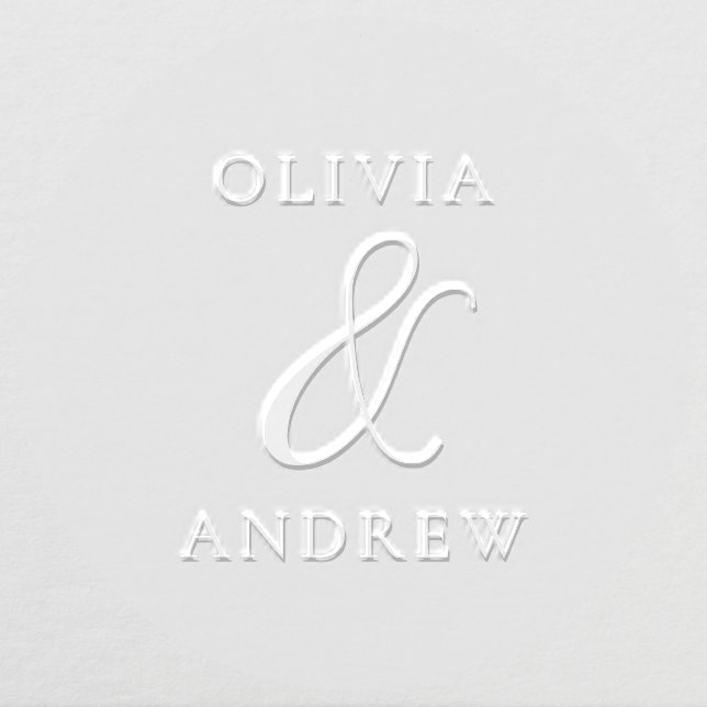 Elegant Ampersand Initials Embosser (Design)