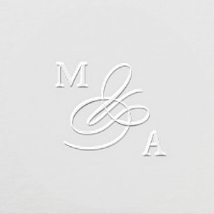 Elegant Ampersand Initials Embosser