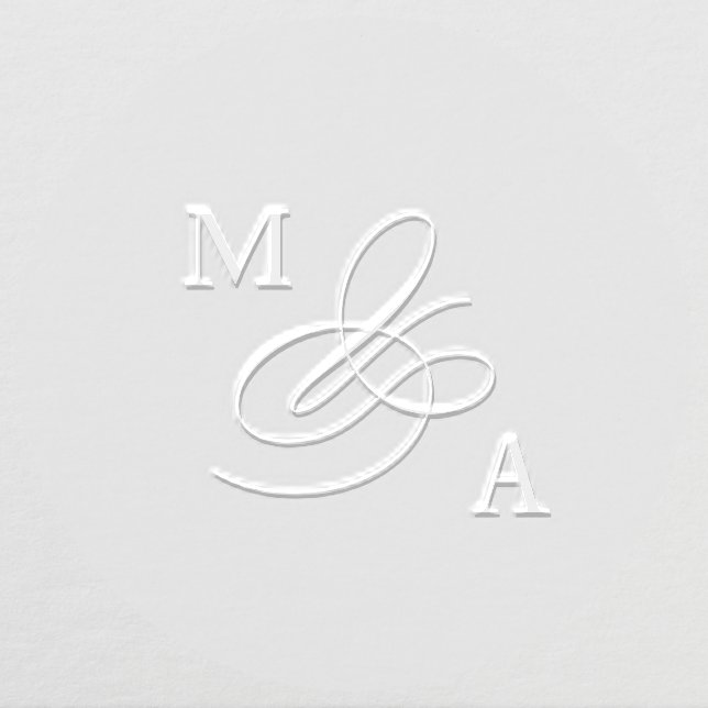 Elegant Ampersand Initials Embosser (Design)