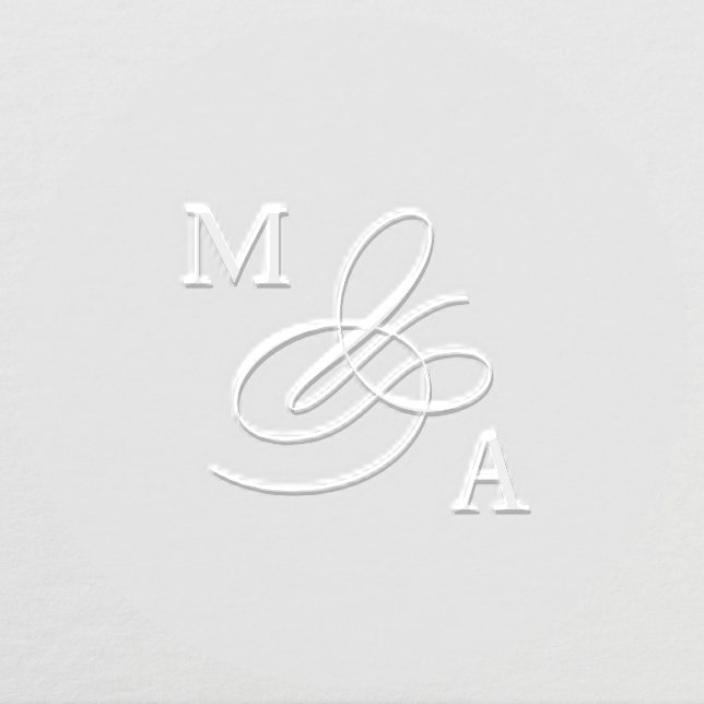 Elegant Ampersand Initials Embosser (Design)