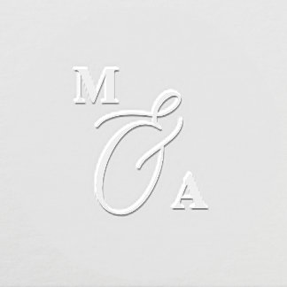 Elegant Ampersand Initials Embosser