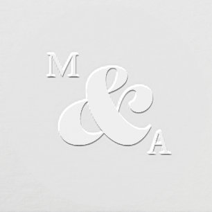 Elegant Ampersand Initials Embosser
