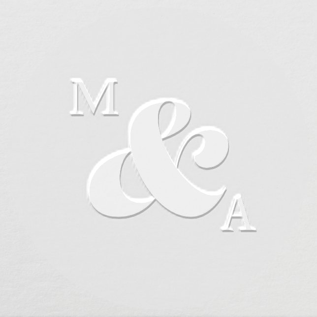 Elegant Ampersand Initials Embosser (Design)