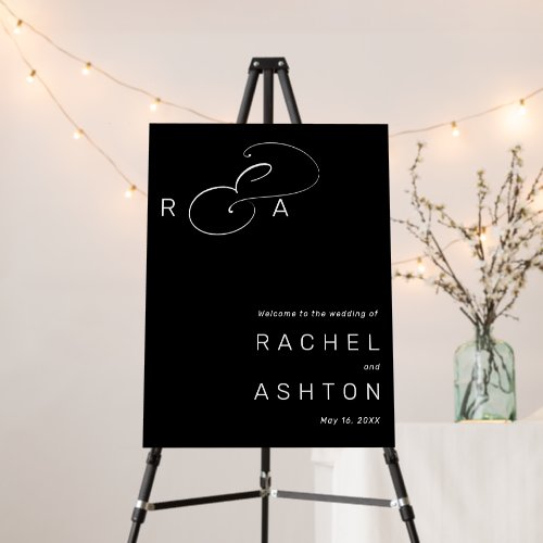  Elegant Ampersand Minimalist Wedding Welcome Foam Board