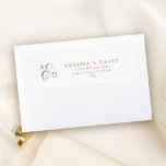 Elegant Ampersand Mocha Wedding Return Address Label<br><div class="desc">A stunning,  flowy ampersand and monogram design is ideal for a simple yet romantic wedding. This minimalist design,  featuring a mocha and white color palette,  showcases an exquisite romantic calligraphy script infused with modern,  contemporary glamour. You can insert your information to make it your own.</div>