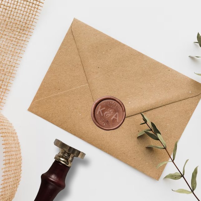 Elegant Ampersand Monogram Wedding Wax Seal Stamp (Creator Uploaded)