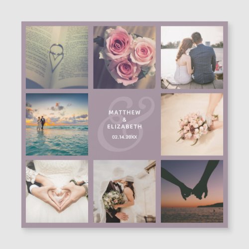 Elegant Ampersand Photo Collage Wedding Thank You