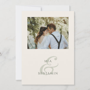 Elegant Ampersand Photo Wedding Invitation