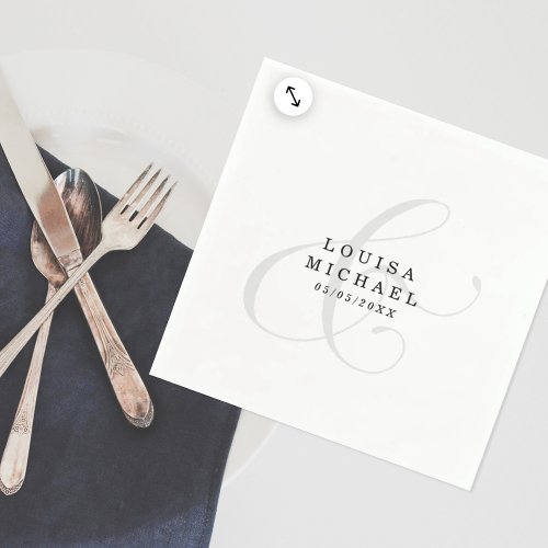 Elegant Ampersand Wedding Napkins