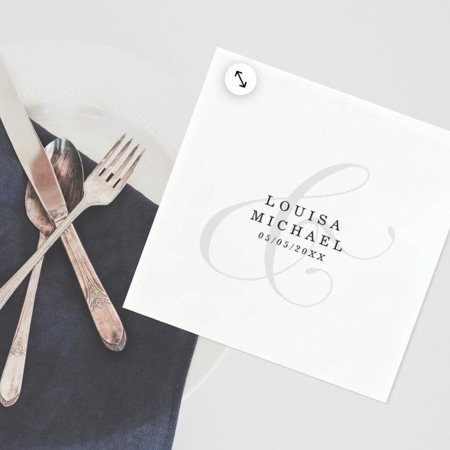 Elegant Ampersand Wedding Napkins (Creator Uploaded)