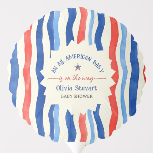 Elegant An All American Baby 4th July Baby Shower Balloon