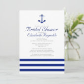Elegant Anchor Bridal Shower Invitations (Standing Front)