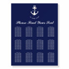 Elegant Anchor Nautical Wedding Seating Chart