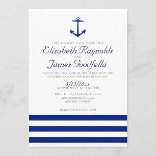 Elegant Anchor Wedding Invitations