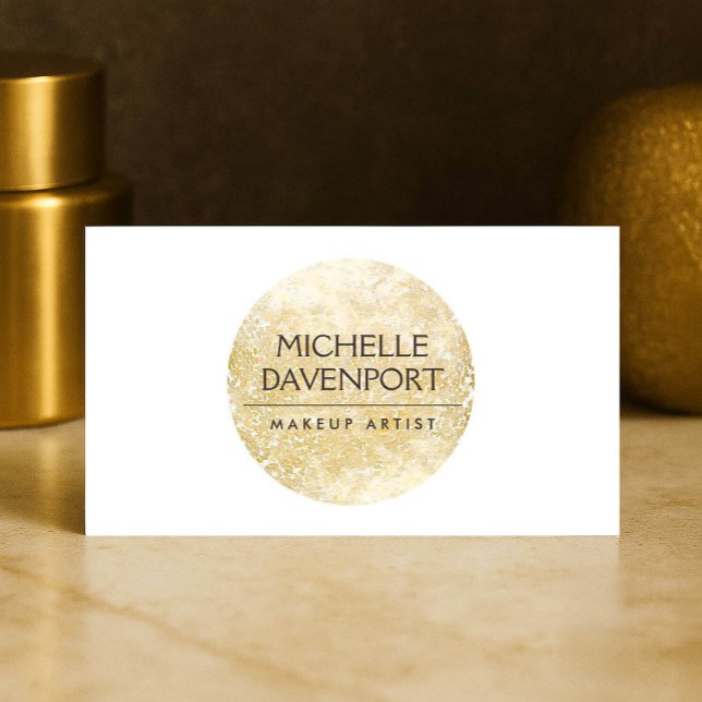Elegant and Abstract Gold Circle Logo Business Card (Creator Uploaded)