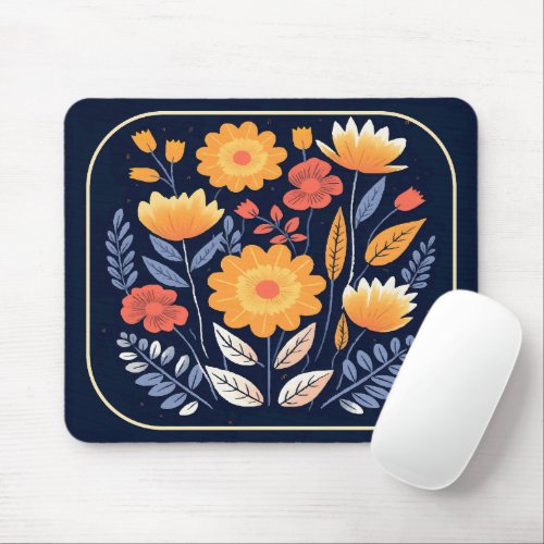 Elegant and Beautiful Floral Style Mouse Pad