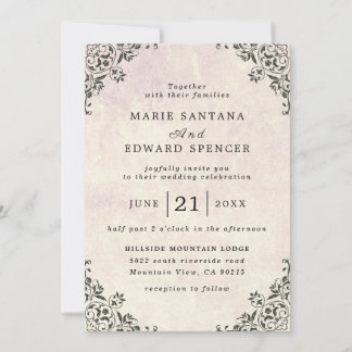 Elegant and cheerful custom wedding invitation