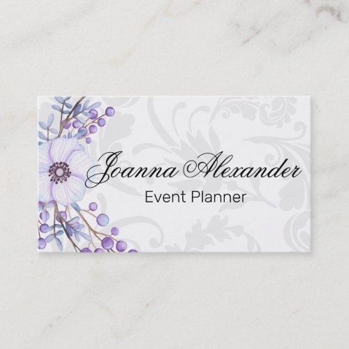 Elegant and Chic Purple Floral Damask