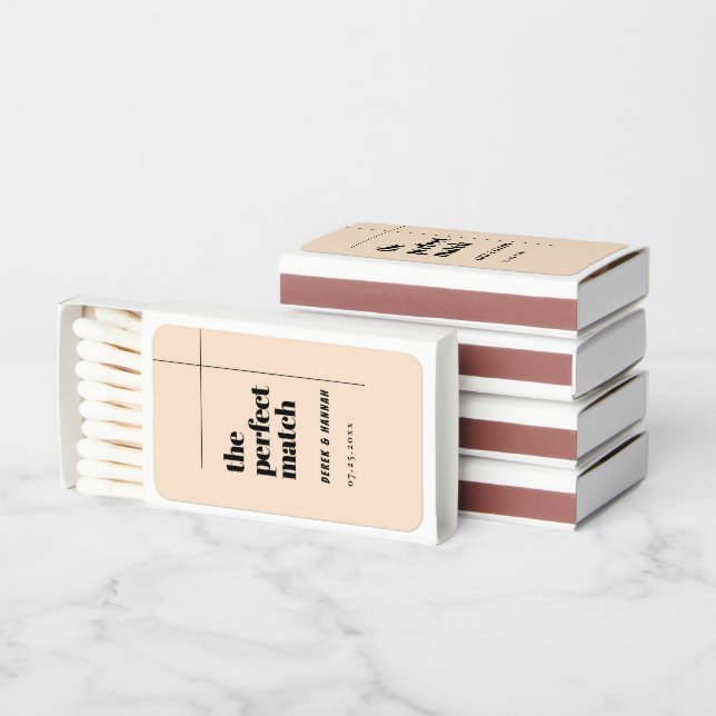 Elegant and Chic Wedding The Perfect Matchboxes (Stacked)
