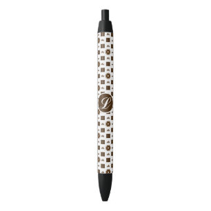Elegant and Classic Pattern Design Black Ink Pen