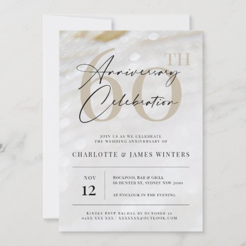 Elegant and classic pearl texture 60th anniversary