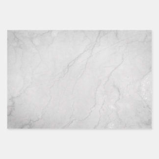 Elegant and Classic White Marble Wrapping Paper Sheets