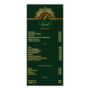 Elegant and Classy Hair Stylist Rack Card
