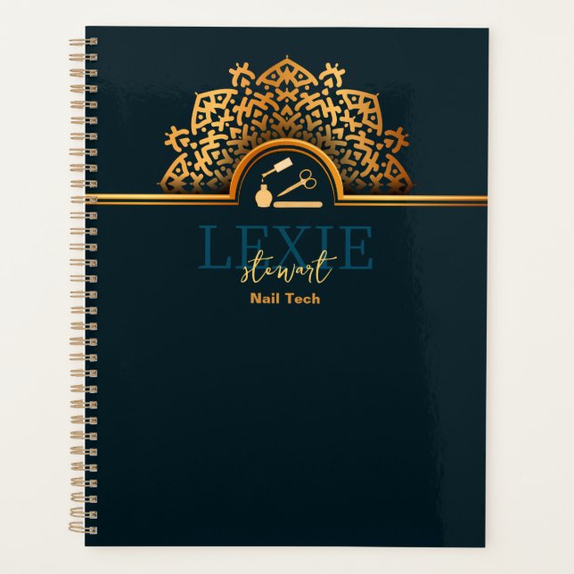 Elegant and Classy Nail Tech  Planner (Front)