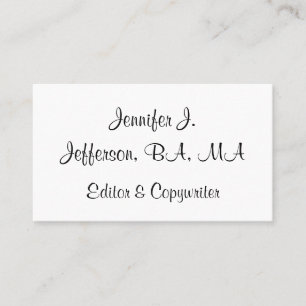 Elegant and Customizable Editor Business Card