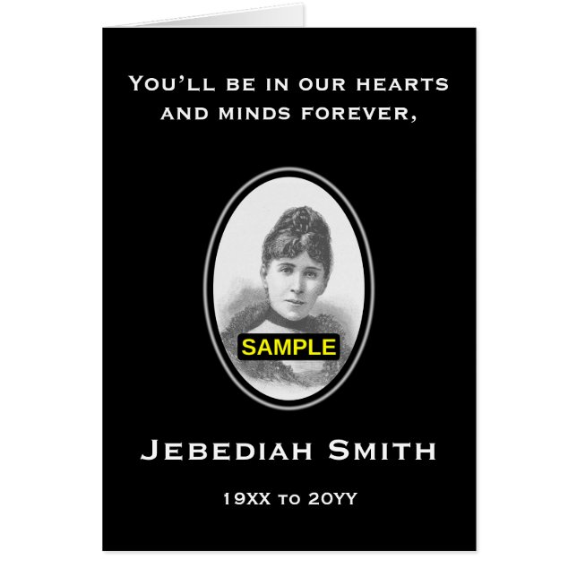 Elegant and Customized Funeral Service Card, Photo Cards (Front)