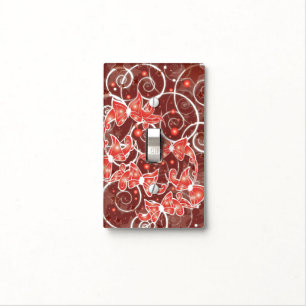 Elegant and Cute Christmas Bows and stars Light Switch Cover