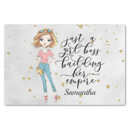 Elegant  and Cute Lady | Girl Boss | Gray Tissue Paper