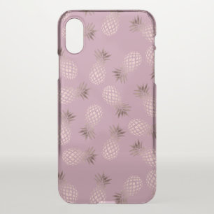 Elegant and cute rose gold pineapple pattern iPhone x case