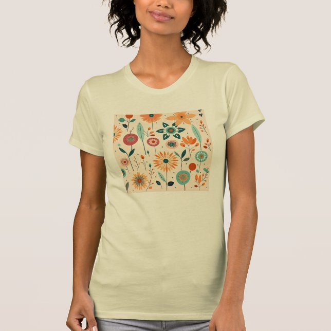 Elegant and Delicate Flowers T-Shirt (Front)