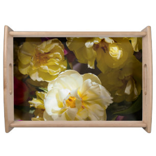 Elegant and dreamy Yellow Floral Serving Tray