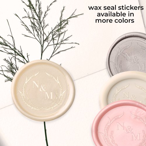 Elegant and Easy to Apply Monogrammed Wax Seal Sticker