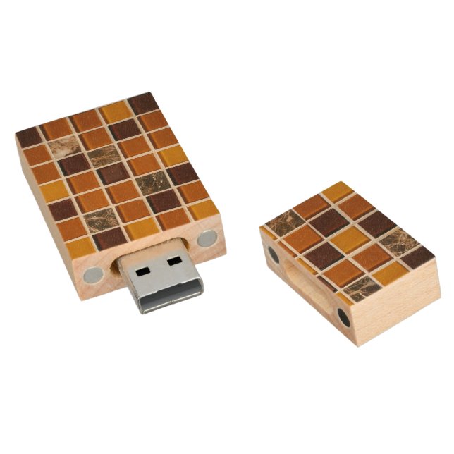 Elegant and Eco-Friendly Wooden USB Flash Drive (Angled)