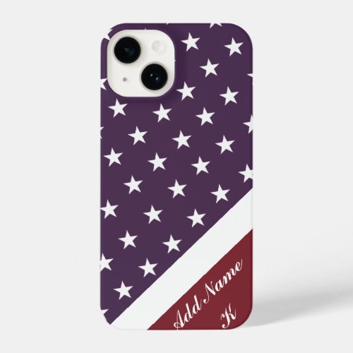 Elegant and Eye_catching Violet Red White Stars iPhone 14 Case