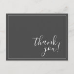 [ Thumbnail: Elegant and Fancy "Thank You!" Postcard ]